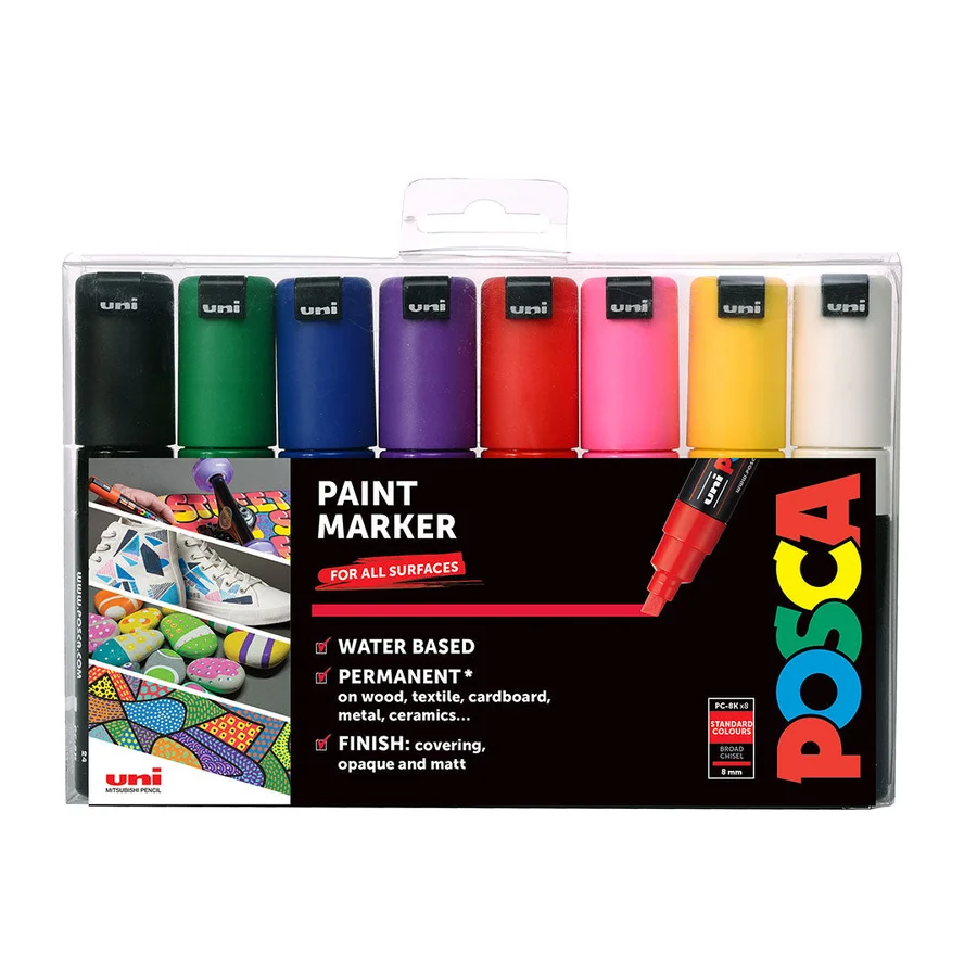 POSCA PC-8K — 8 Assorted Markers